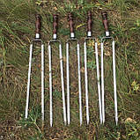 Подвійний шампур з дерев'яною ручкою Куля Gorillas BBQ 1шт, фото 2