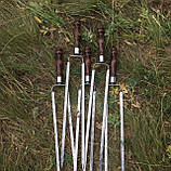 Подвійний шампур з дерев'яною ручкою Куля Gorillas BBQ 1шт, фото 4