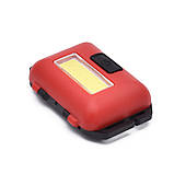 Ліхтарик на лобовий COB Red, фото 2