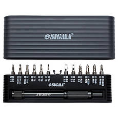 Викрутка + біти 1/4" 24шт CrV для мобільних телефонів (пласт кейс) SIGMA (4003251), фото 3