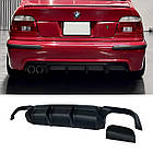 BMW E39 дифузор в задній М бампер структурний ABS пластик БМВ Е39 задній дифузор з ребрами