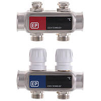 Коллекторный блок с термостатом. клапанами Europroduct EP.S1100-02 1"x2 (EP4989) PRO