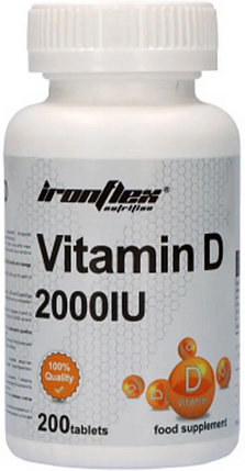Витамін Д IronFlex Vitamin D3 2000 IU 200 tab, фото 1