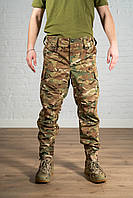 Штани тактичні армійські ріп-стоп мультикам чоловічі 7 кишень штани ripstop для зсу якісні штурмові