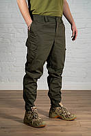 Тактичні штани олива ріп-стоп армійські однотонні військові штурмові штани формені хакі rip stop польові