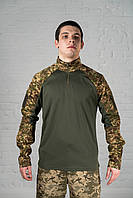 Тактическая рубашка хищник саржа камуфляж уставная военная летняя армейский весенний убакс хищник мужской всу