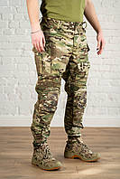 Штаны форменные с наколенниками боевые рип-стоп мультикам штурмовые уставные Multicam брюки маскировочные
