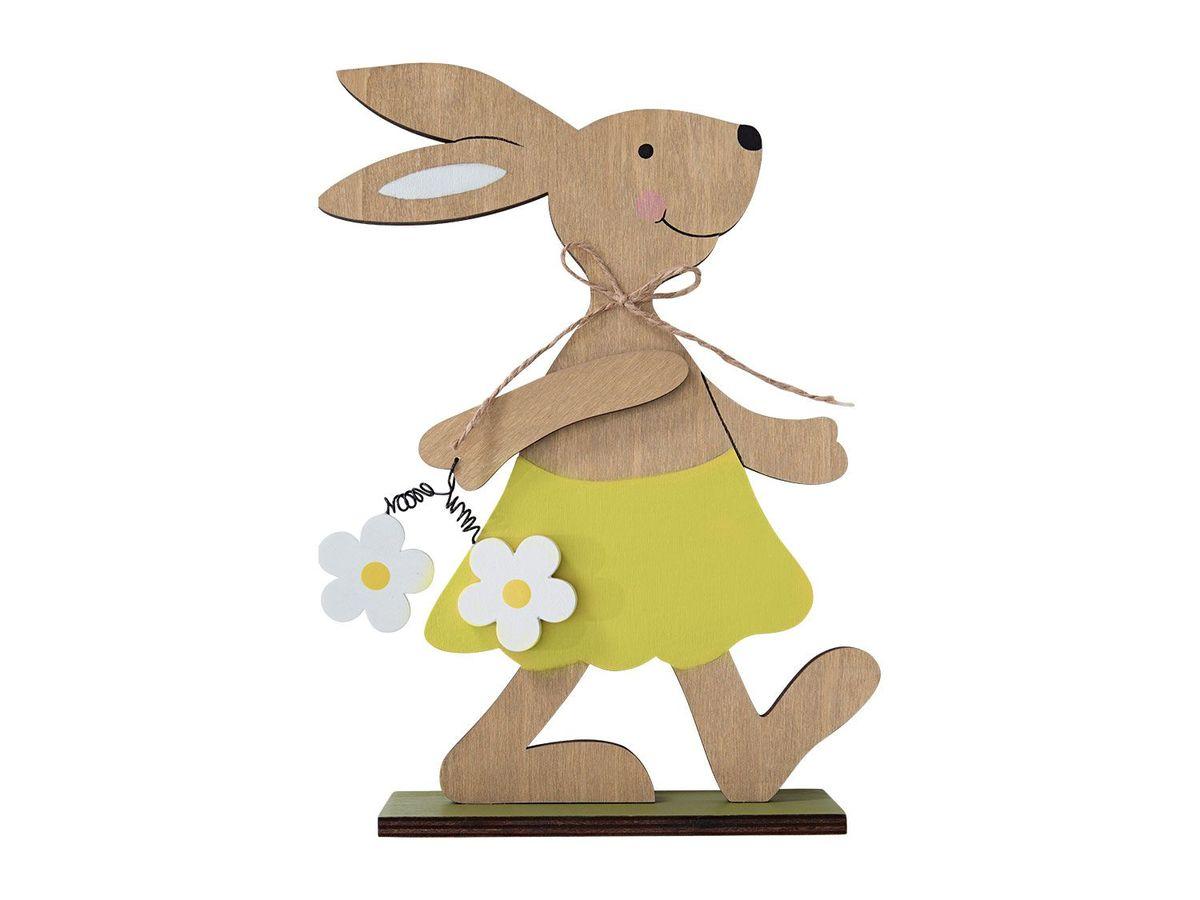 Весняний декор статуетка великодня Кролик Melinera 24 см, фігура статуетка кролик на підставці