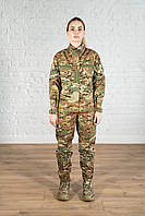 Женский комплект формы мультикам рипстоп камуфляж штурмовая армейская Multicam костюм боевой военный для весны
