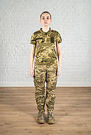 Жіноча польова форма військова rip stop зсу літо піксель статутна армійська костюм ріпстоп маскувальний бойовий