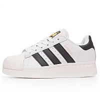 Женские кроссовки Adidas Superstar XLG IF9995 2W White Black Plarform белые кожаные адидас суперстар хлг