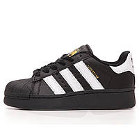 Женские кроссовки Adidas Superstar XLG IG9777 2W Black White Plarform черные кожаные адидас суперстар хлг