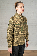Женский китель летний пиксель рипстоп тактический полевой пиксельный куртка боевая штурмовая ветрозащитная ВСУ