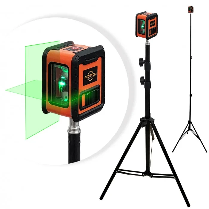Лазерний рівень Foton + штатив 2.1 метри, фото 1