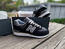Чоловічі кросівки New Balance 574 U574TWE чорні Оригінал, фото 4