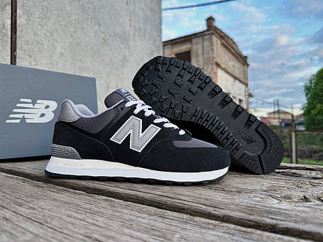 Чоловічі кросівки New Balance 574 U574TWE чорні Оригінал, фото 1