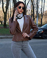 Куртка пиджак женская коричневая