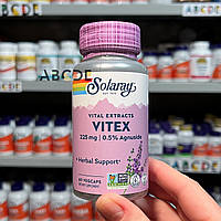 Solaray Vitex Berry Extract, экстракт ягод Витекс для женского здоровья, 225 мг, 60 капсул. Прутняк.