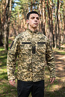 Китель форменный летний пиксель рипстоп тактический полевой пиксельный куртка армейская зсу штурмовая милитари