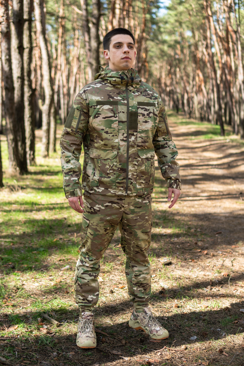 Костюм тактичний ріп-стоп мультикам куртка та штани камуфляж Multicam військова форма rip stop бойова армійська