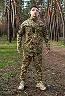 Форма комплект штаны китель хищник саржа камуфлированная армейская качественный костюм зсу боевой тактический