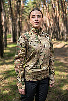 Женский летний убакс мультикам всу рип стоп камуфляж тактический штурмовая рубашка военная multicam боевая зсу