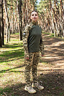 Женская украинская военная форма пиксель для всу рипстоп уставная костюм летний пиксельный камуфляж мм14 зсу