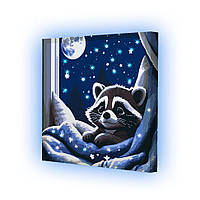 Картина по номерах зі світлодіодною підсвіткою для дітей Riviera Blanca Дрімка 25x25 см (ГР1-013)