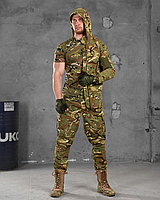 Костюм мужской армейский боевой тактический облегченный мультикам с капюшоном 3 в 1, Летняя военная форма зсу