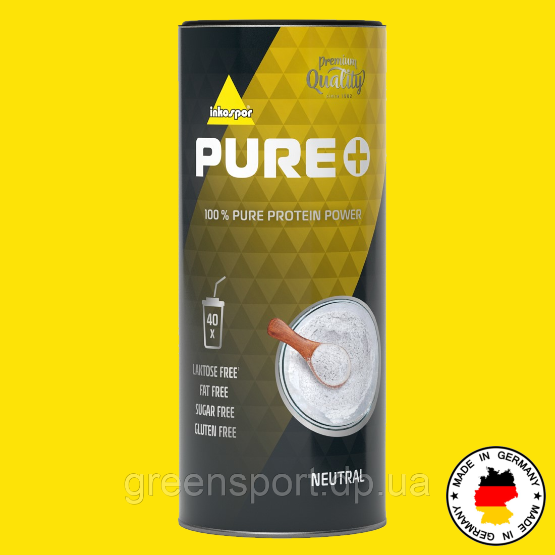 Inkospor Pure Plus 440 г, без смаку, протеїни, молочний білок 90 %, без лактози, цукру, жиру та глютена