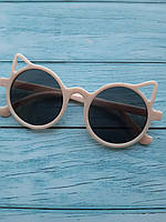 Дитячі сонцезахисні окуляри від сонця з вушками для дівчинки від 2 до 10 років_Киця