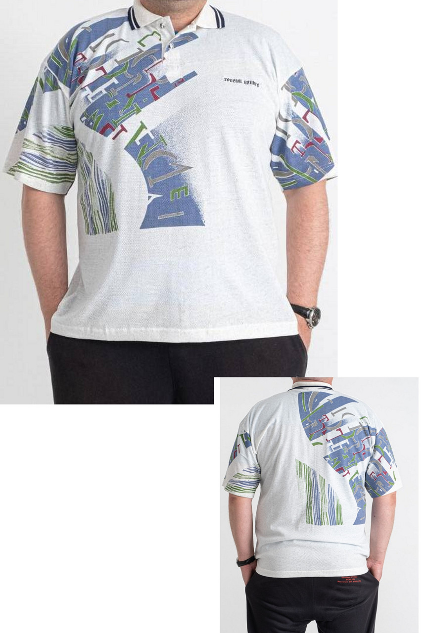 Футболка поло чоловіча батальна коттонова великого розміру SQUARE, Таїланд