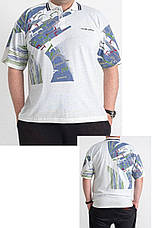 Футболка поло чоловіча батальна коттонова великого розміру SQUARE, Таїланд, фото 2