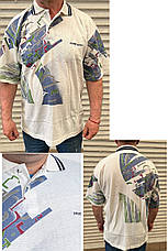 Футболка поло чоловіча батальна коттонова великого розміру SQUARE, Таїланд, фото 2