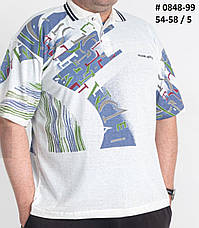 Футболка поло чоловіча батальна коттонова великого розміру SQUARE, Таїланд, фото 3