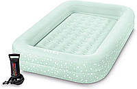 Надувная кровать велюровая детская (168x107х25 см, насос в комплектн) Intex 66810