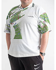 Футболка поло чоловіча батальна коттонова великого розміру SQUARE, Таїланд, фото 2