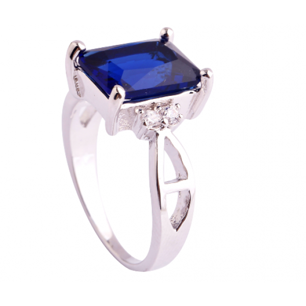 Кільце з королівським синім сапфіром 17р, фото 1