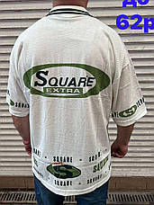 Футболка поло чоловіча батальна коттонова великого розміру SQUARE, Таїланд, фото 3
