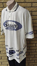 Футболка поло чоловіча батальна коттонова великого розміру SQUARE, Таїланд, фото 5