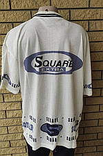 Футболка поло чоловіча батальна коттонова великого розміру SQUARE, Таїланд, фото 3