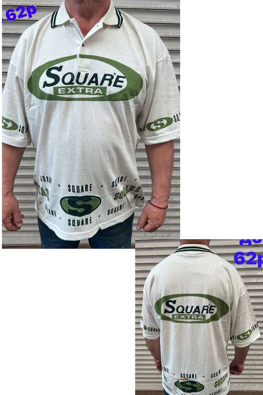 Футболка поло чоловіча батальна коттонова великого розміру SQUARE, Таїланд