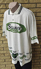 Футболка поло чоловіча батальна коттонова великого розміру SQUARE, Таїланд, фото 5