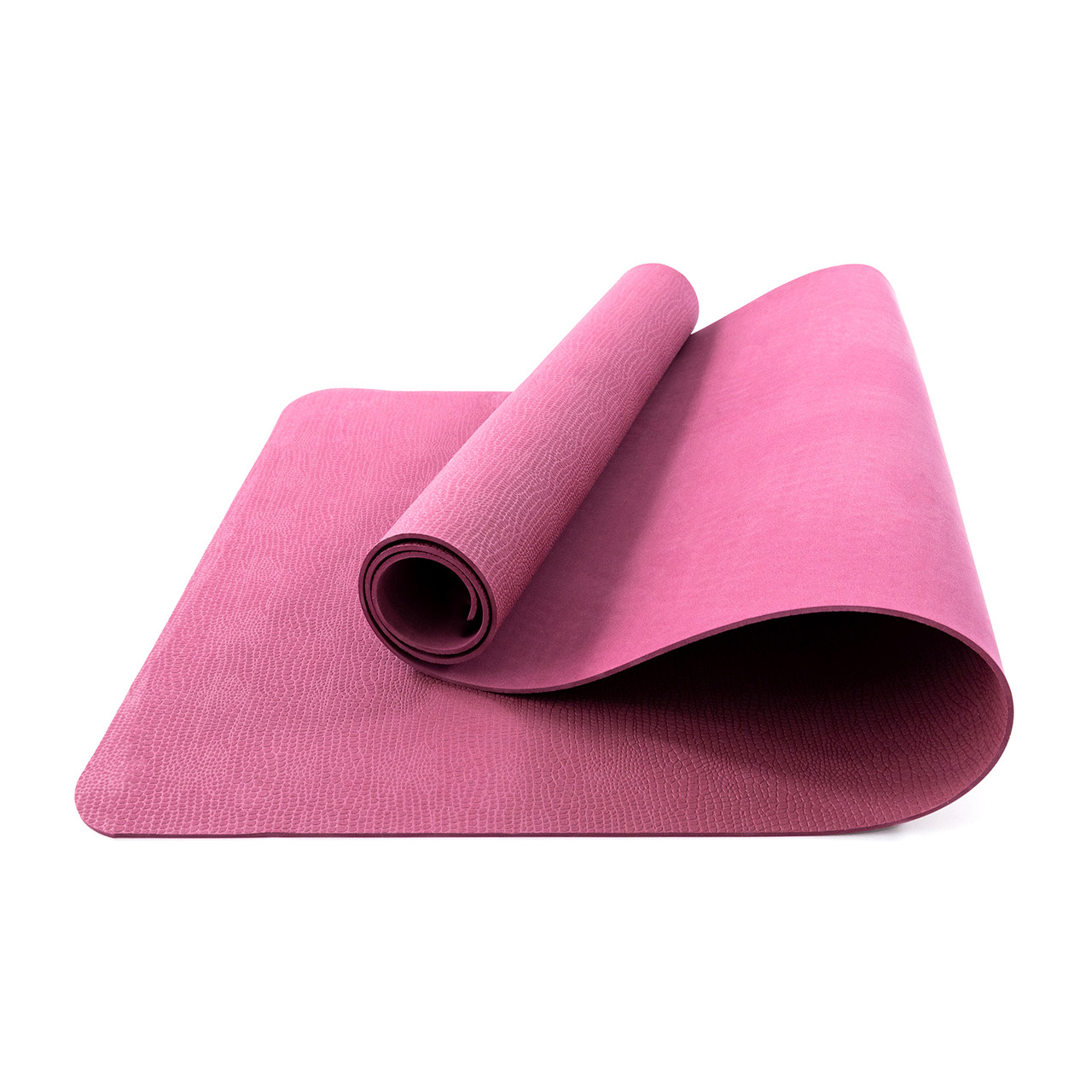 Килимок для йоги та фітнесу EVA (йога мат, каремат спортивний) 120х60 см OSPORT Yoga Pro Mini 3мм (OF-0243) Бордовий