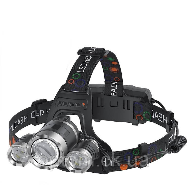 Ліхтарик на лобовий 3X (2XPE+T6), фото 1