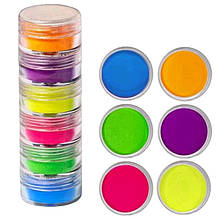 Яскрава неонова пудра (пігмент) 378 для гелю, полігеля, гель-лаку, макіяжу (6 шт/уп.) №5 - 378