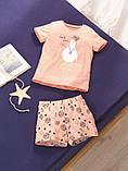 Літня піжама (футболка, шорти) Lupilu на дівчинку, пташка, р.86-92 - 12-24 місяці, фото 2