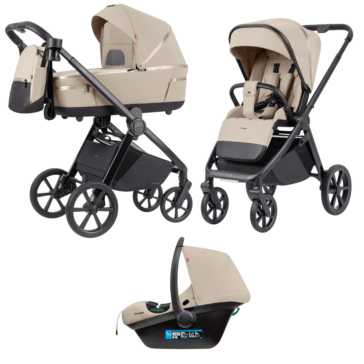 Коляска 3в1 Carrello Omega Каррелло Омега CRL-6545, Solar Beige