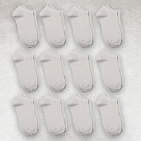 Короткие женские носки с удобной резинкой "Beige" хлопок премиум сегмент размер 35-38 12 пар в упаковке