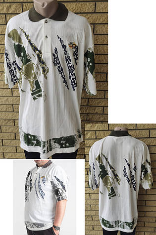 Футболка поло чоловіча батальна коттонова великого розміру GUARANTY, Таїланд, фото 1